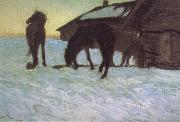 Valentin Serov Colts at a Watering-Place. USA oil painting artist